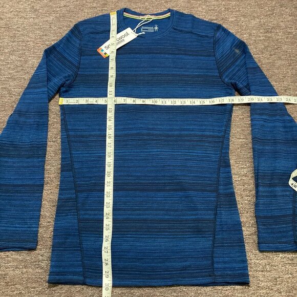 SMARTWOOL Men's M Classic Thermal Merino Base Layer Crew Shirt NAVY COLOR SHIFT - Picture 10 of 12